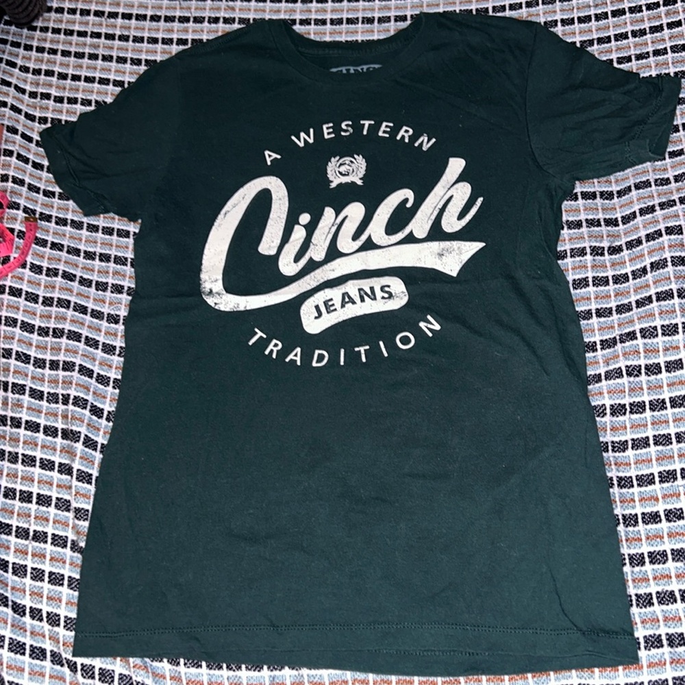 Cinch T shirt short sleeve dark green